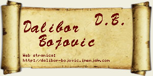 Dalibor Bojović vizit kartica